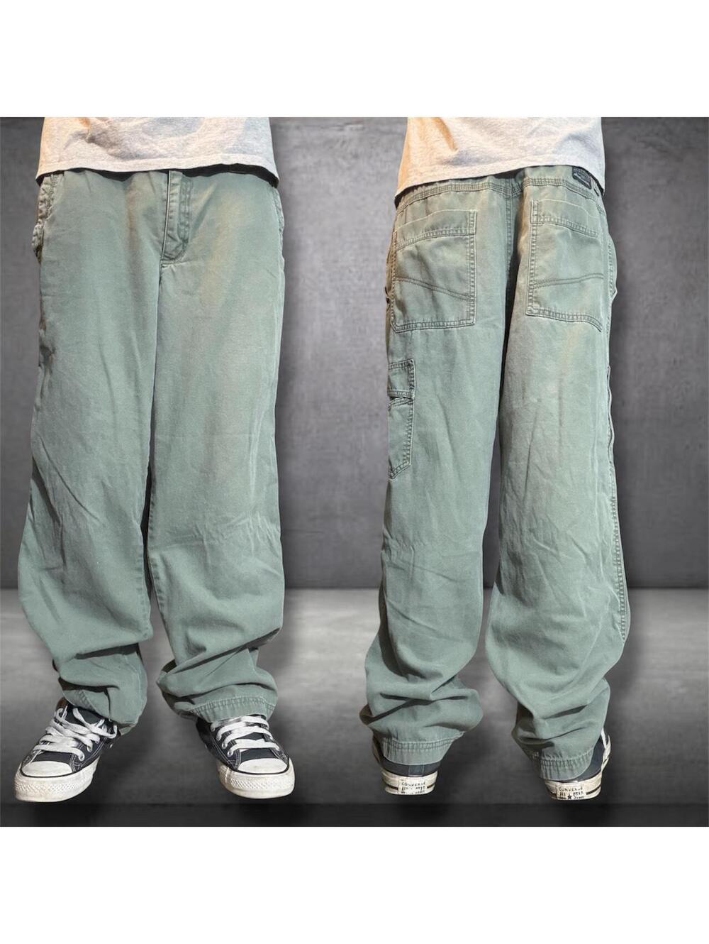 Y2K Columbia Sportswear green grunge cargo pants